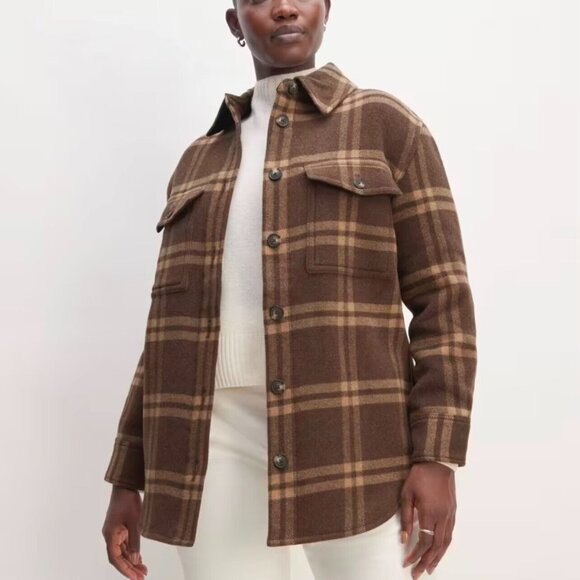 Everlane Jackets & Blazers - NWT Everlane The Italian ReWool Oversized Shirt Jacket Plaid Women's XXS $228
